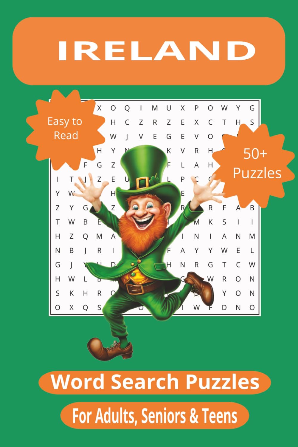 Ireland Word Search Puzzle Book: For Adults, Seniors & Teens (Word Search Puzzle Books)
