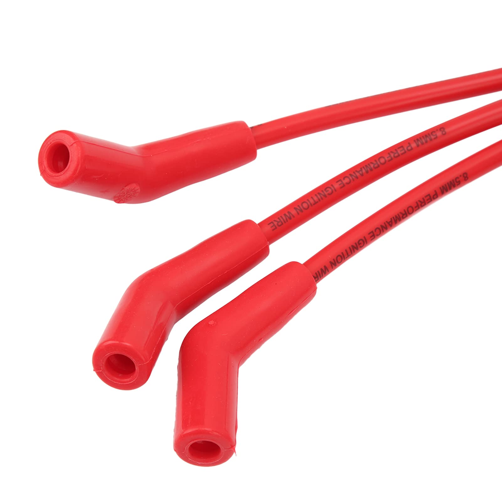 8,5 Mm di Diametro 45° 135° Candela di Accensione Set di Cavi di Accensione Alte Prestazioni Adatto per Auto a 8 Cilindri Auto D'epoca Auto da Rally Auto da Corsa (Rosso)