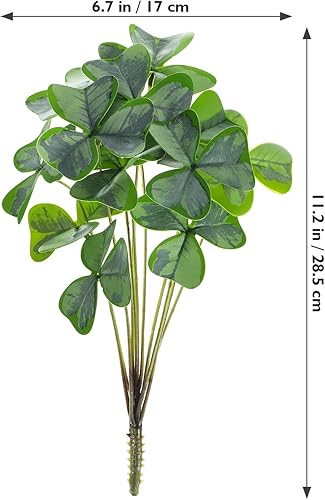 Miniatura 3 de Didiseaon 1 ramo de plantas artificiales de trébol ramas de seda hojas del día de San Patricio decoraciones de fiesta irlandesa