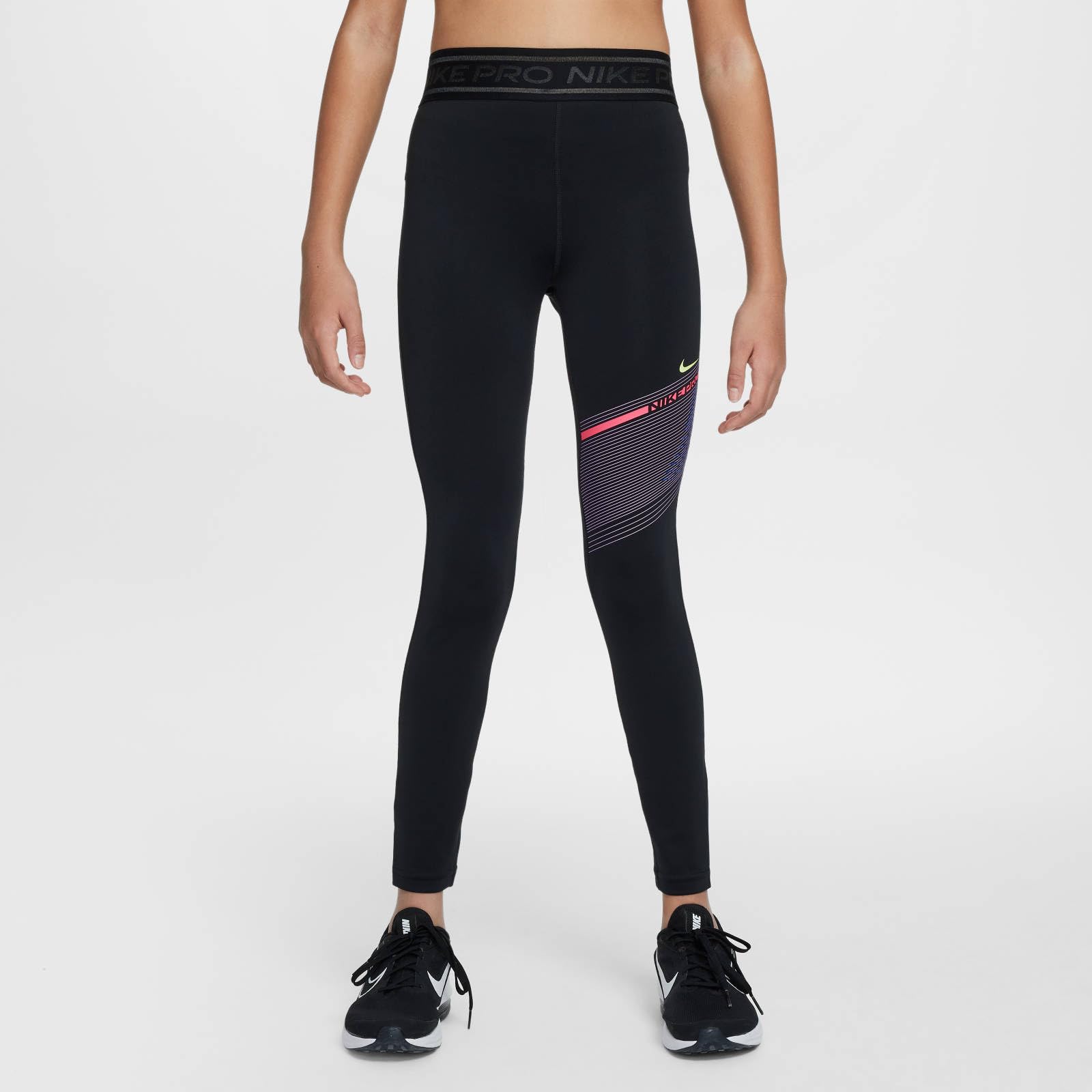 NIKE Pro Dri-Fit-Leggings Für Mädchen, Black, HF8852-010, M