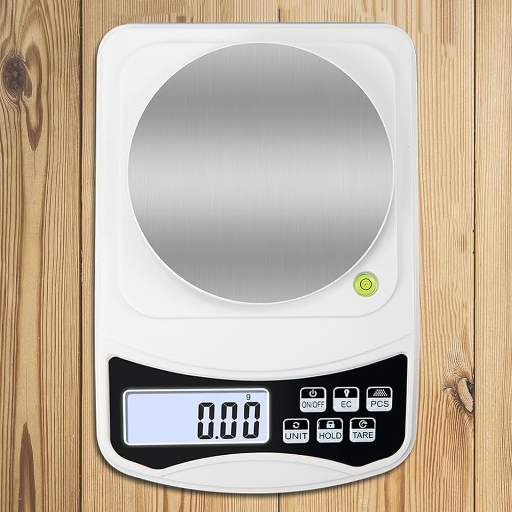 BáScula de Laboratorio Digital, Escala de Gramos 1000G 0.01GAprecisióN, BáScula ElectróNica MultifuncióN de Alta PrecisióN con Peso de 100G
