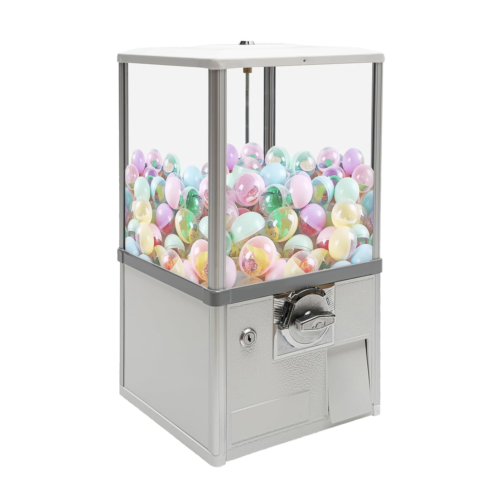 Ylanmei White Gashapon Machine, Gum Ball Dispenser For Kids, Capsule Vending Machine, Gacha Machine, Gum Ball Machine, Candy Machine,