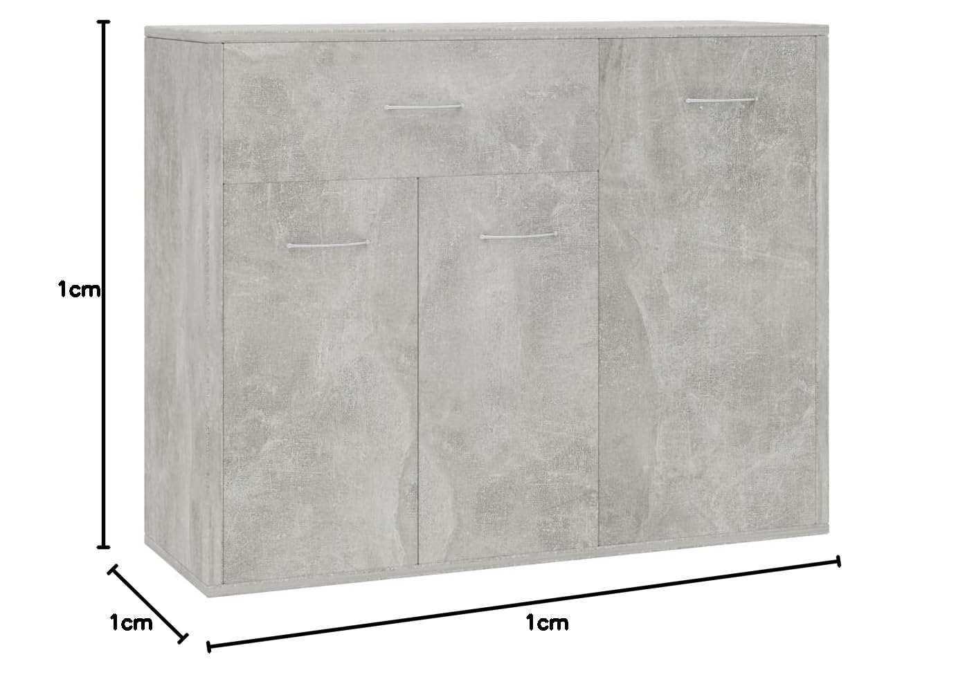 vidaXL Szafka, szarość betonu, 88x30x70 cm, materiał drewnopochodny