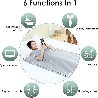 Steam Saunas Home Spa Infrared Saunas Blanket with Remote Control for Detox, Portable Infrared Sauna Blanket for Home Relaxation Calm Your Body and Mind