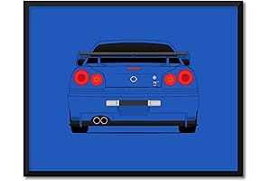 Nissan Skyline GT-R R34 Fast and Furious Brian O'Connor Poster