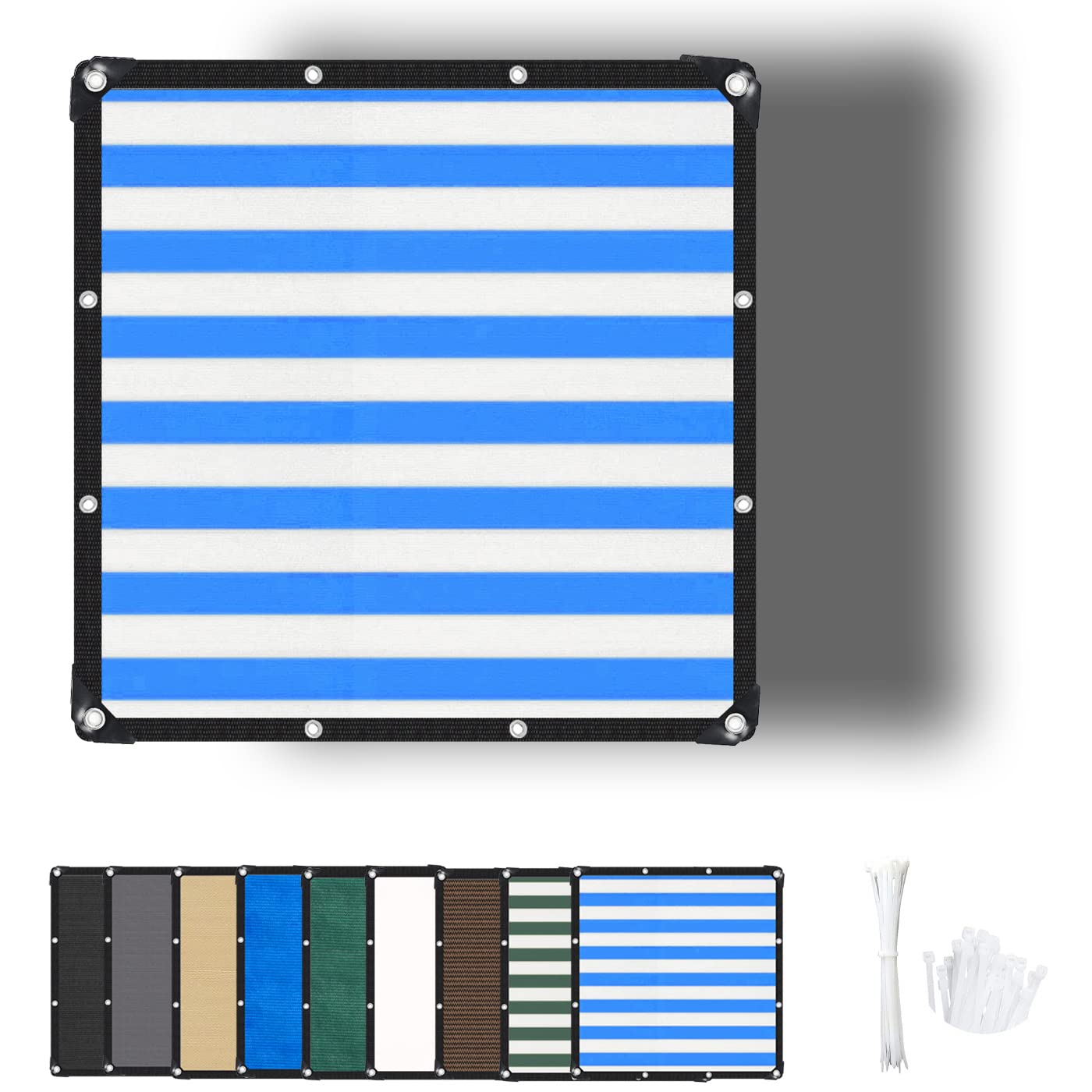 ZHhan Garden Sun Screen Fabric Shade Net Outdoor Fence Netting Screening, Backyard, Patio, Balcony, Includes Cable Ties 8 Days Delivered 9 Colors 195 Sizes — image 1