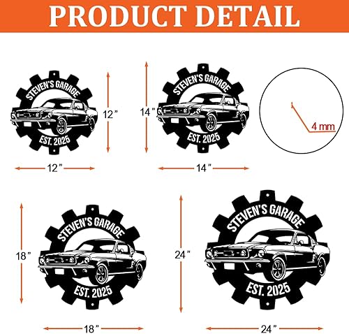 Miniatura 2 de Letrero de metal personalizado para garaje de padre, decoración personalizada para el hogar, regalos significativos para el día del padre,