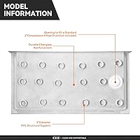 Vista 5 de CKB Base de ducha de umbral único de 60 pulgadas de largo x 36 pulgadas de ancho, plato de ducha de drenaje derecho con superficie texturizada