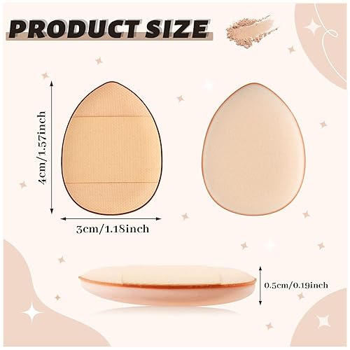Miniatura 2 de WishLotus 6 esponjas de maquillaje en forma de gota para base de maquillaje reutilizables sueltas con estuche pequeño para mujeres y niñas y