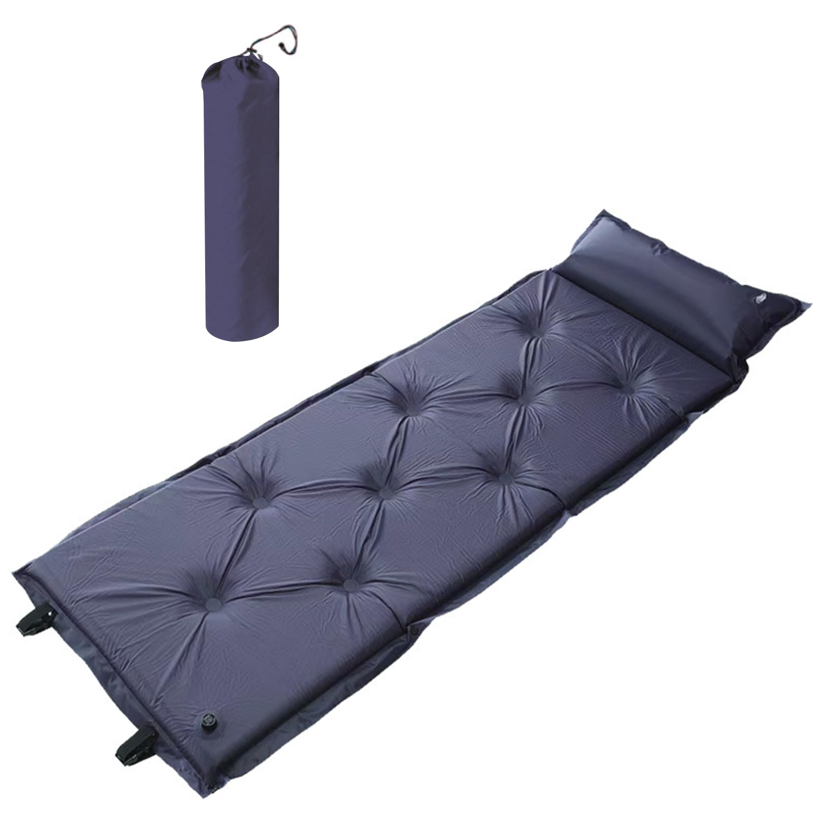 Portable Camping Pad, Self Inflating Sleeping Pad 4 Season, Built-in Pump, Camping Lightweight Air Mattress (Blue)