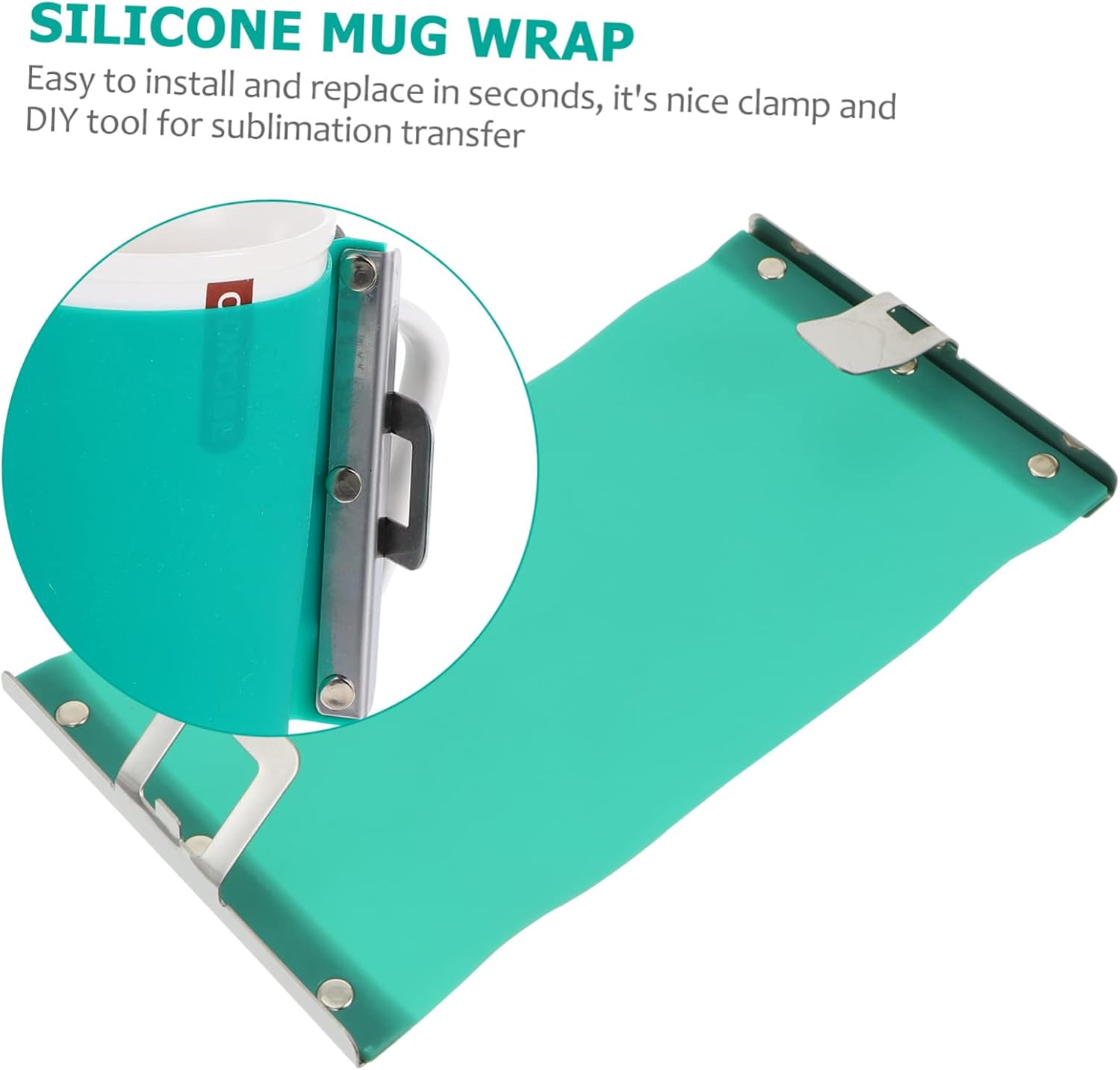 Homoyoyo 2pcs Cup Heat Press for Sublimation Mug Wrap Mold Buckles Reusable Clamp for Mug Printing