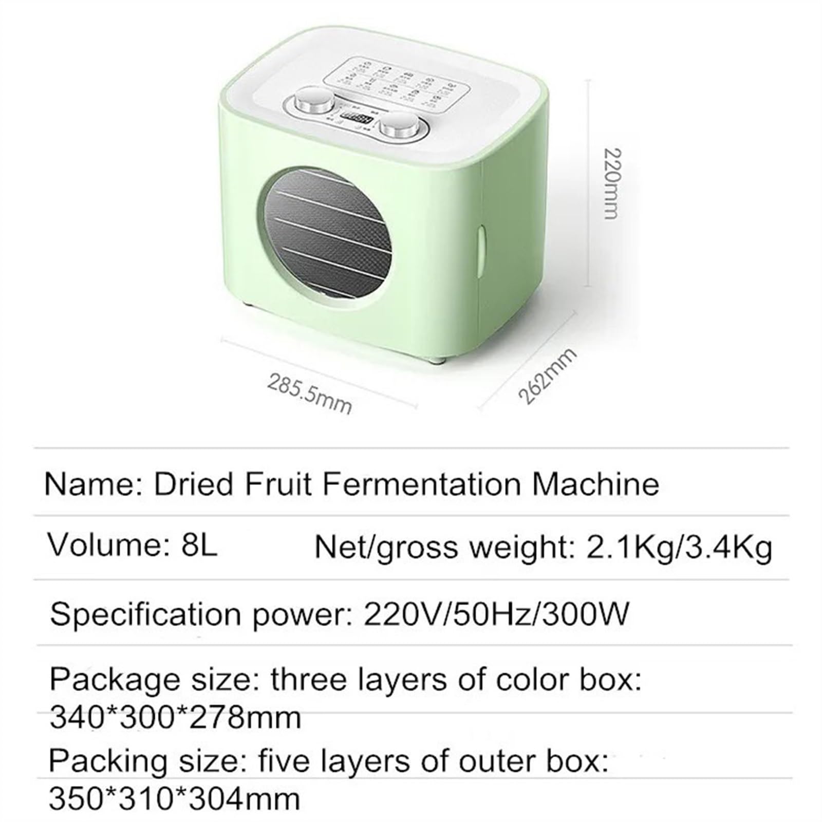 Disidratatore alimentare Macchina for frutta secca in metallo Domestico Piccoli snack intelligenti for animali domestici Asciugatrice for e verdura for carne Domestica sul tavolo