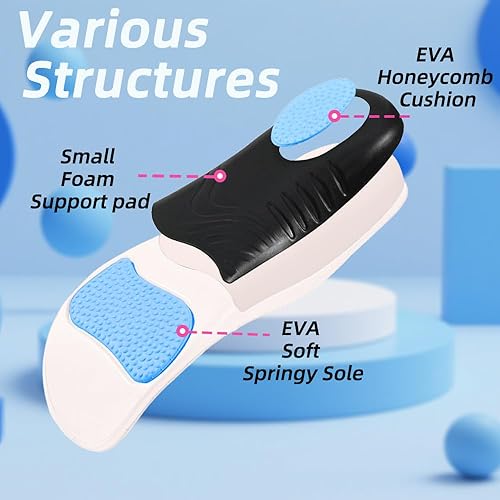 Miniatura 4 de 1 par de insertos de soporte de arco para mujeres y hombres, insertos ortopédicos para pies planos, plantillas para fascitis plantar, plantillas