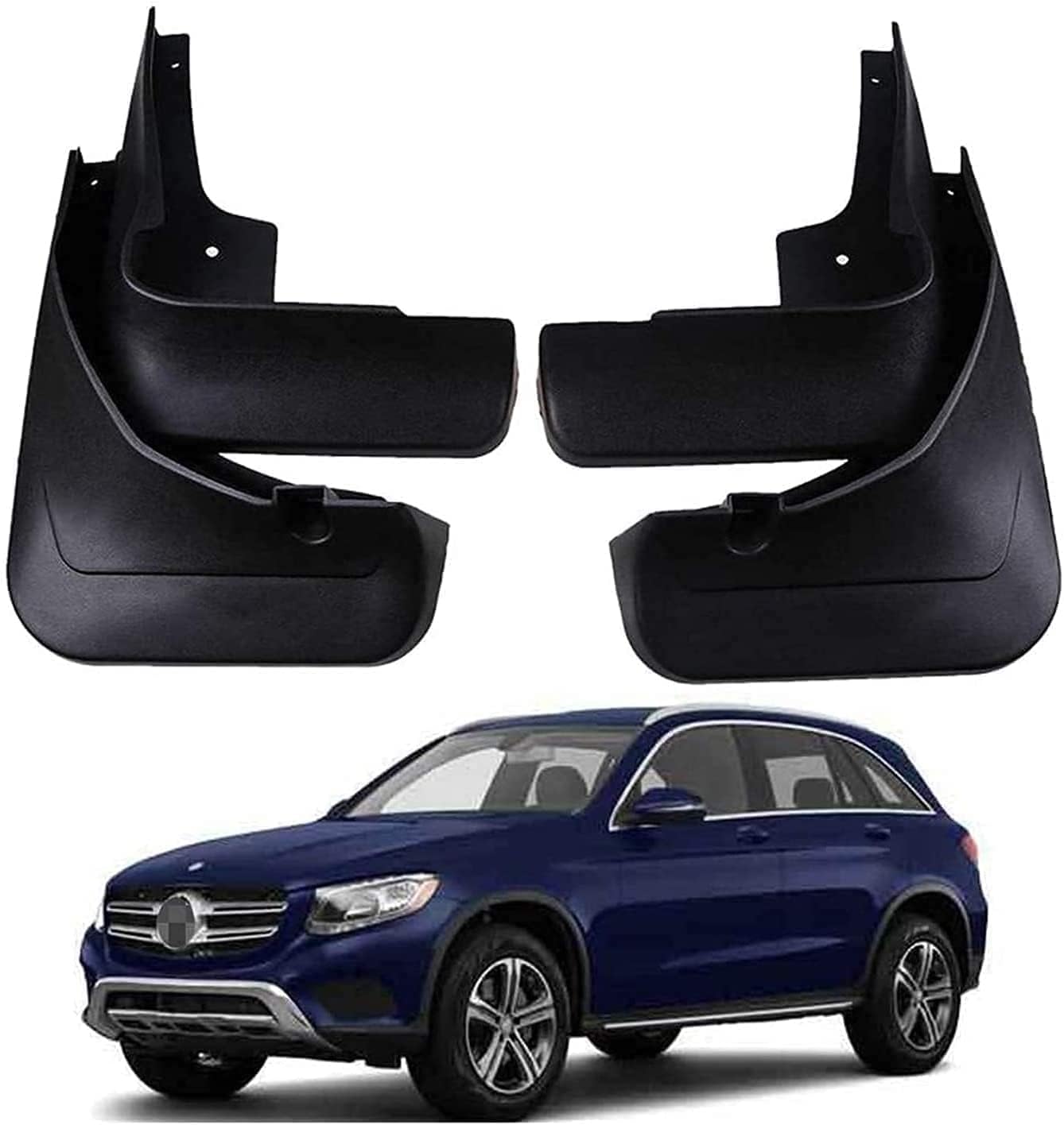 ZanLIn Car mudguard suitable for Benz GLC X253 (with Pedal) 2018-2019, Mud Flaps Splash Guards Replacement Decorative Mudguard Wheel Baffle Protection