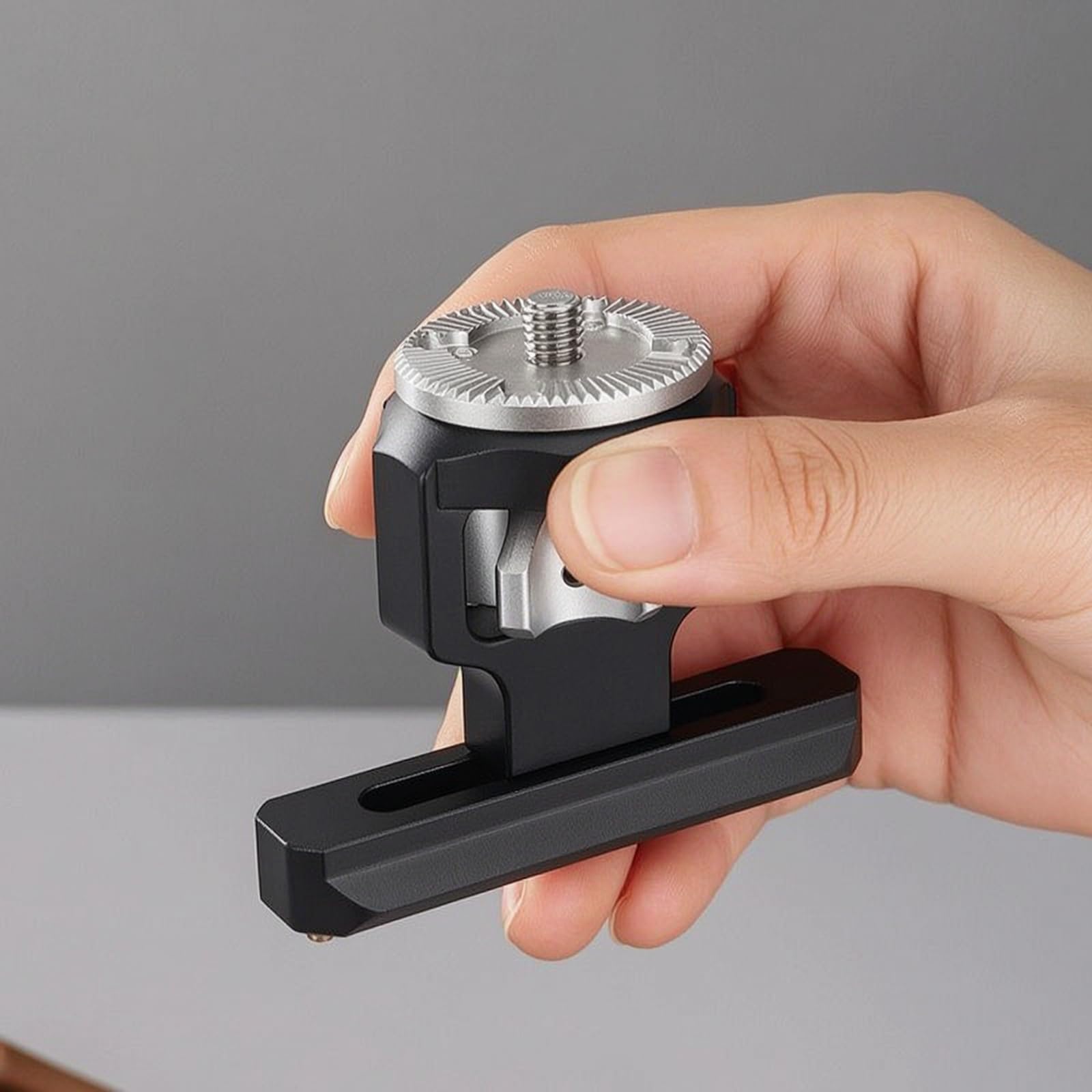 Piastra con Vite da 1/4 Basso Profilo Supporto Compatto Accessorio per Creatore di Contenuti Video, Operatori di Fotocamera, Riprese Video
