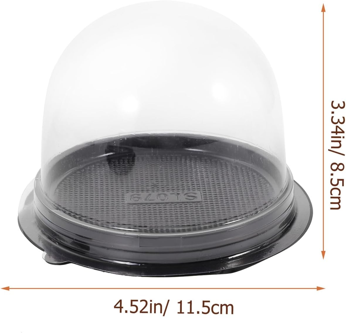 50 Sets round Birthday Cake Boxes Small 3-inch Dome Lid Baking Cake Display Containers for Party Packaging