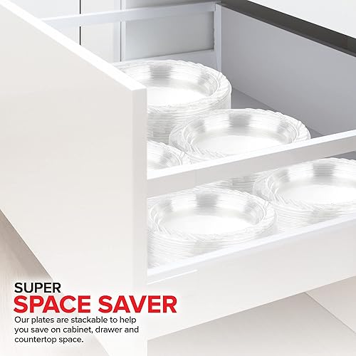 Miniatura 7 de Stock Your Home Platos de postre de plástico transparente de 6 pulgadas (paquete de 480) platos transparentes desechables flexibles para postres y
