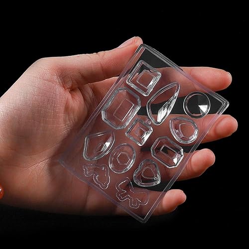 Miniatura 2 de 1 pieza de molde de resina de fundición de silicona, aretes colgantes cuadrados redondos, resina epoxi, suministros de accesorios de búsqueda