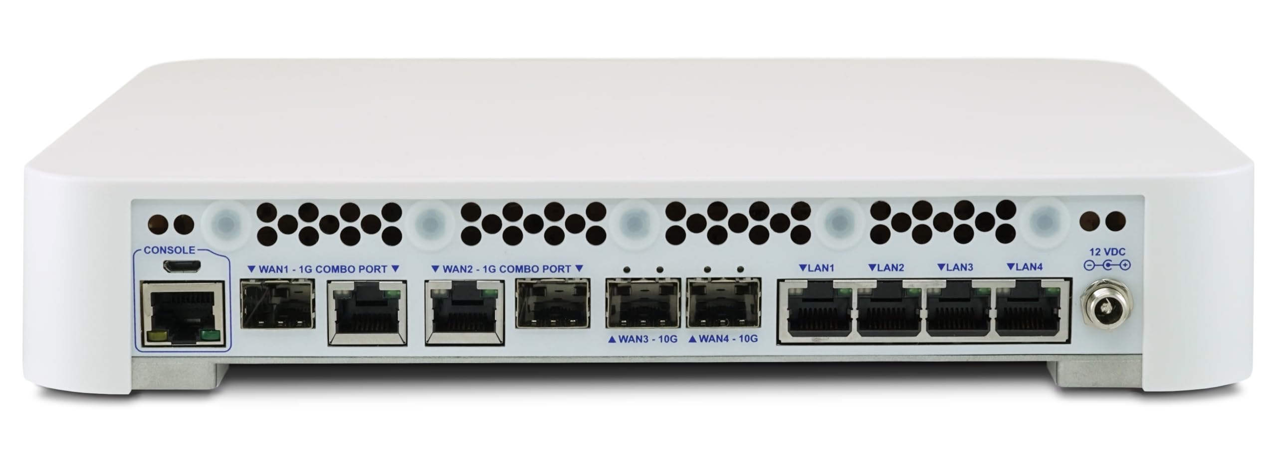Netgate 6100 BASE - PfSense+ Security Gateway - Firewall VPN Router - 2x 10 GbE SFP+ Ports - 2x 1 GbE Combo Ports (RJ45/SFP) 4x 2.5 Gbps Ports - EU Power Adapter - Firewall Professionale - - NGFW