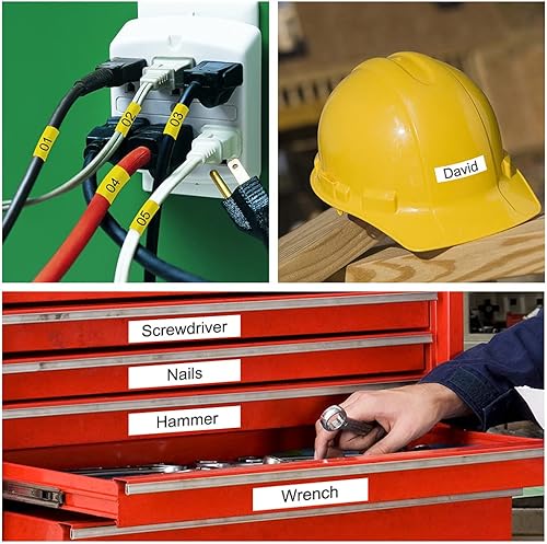 Miniatura 5 de MarkDomain E1000 - Etiquetadora e impresora con adaptador de CA, compatible con Brother TZ TZe 131 231 431 531 631 731 P Touch laminada 0.472 in