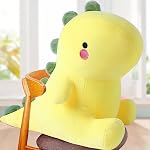 Cute Dinosaur Plush Toys, Fat Dinosaur Stuffed Animals Toys Dolls, Soft Plush Stuffed Animal Dino Plushie Christmas Birthday Gifts for Kids Girls Boys (10inch, Yellow)