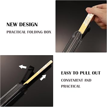 Stainless Steel Chopsticks for Travel With Case Golden 1 Pair Boho Style