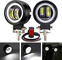 Vista 1 de Luces antiniebla LED para conducción de motocicleta, focos redondos de 3 pulgadas, faros antiniebla, luces delanteras auxiliares de 12 V 24 V