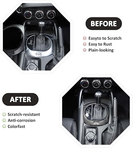 Miniatura 2 de Adhesivo para marco de cambio de marcha interior de automóvil para Mazda MX-5 ND 2015-2023 Cubierta de panel de consola central, accesorios