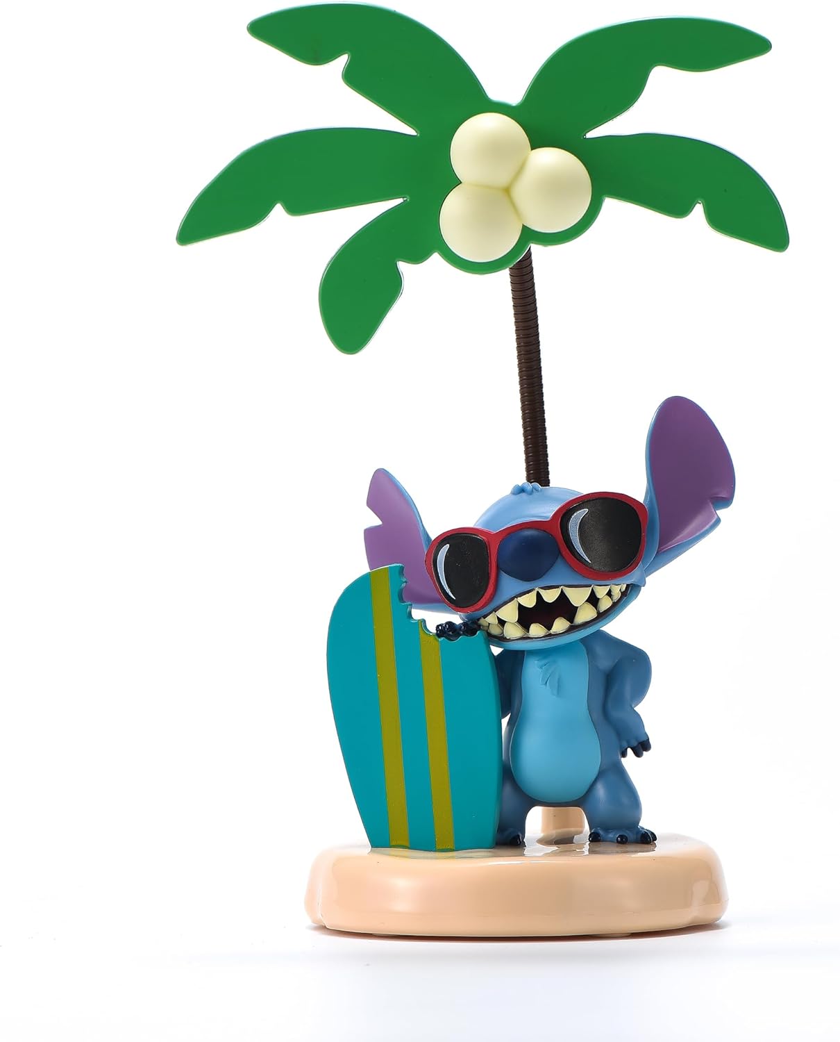 Ukonic Disney Stitch LED Night Light, Surfboard Design with Palm Tree, Auto-Off Nightlight, Battery Powered – Cute Beach Decor for Kids, Desk, or Bedside