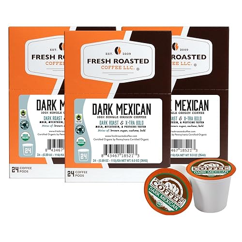 Miniatura 226 de Fresh Roasted Coffee, Peaberry de Tanzania, tostado ligero, Kosher, compatible con K-Cup, 24 cápsulas