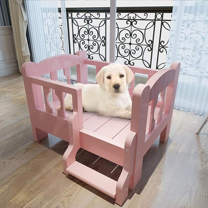 Cama para Perros Elevada con Barandilla 80x60x44cm miniatura 2