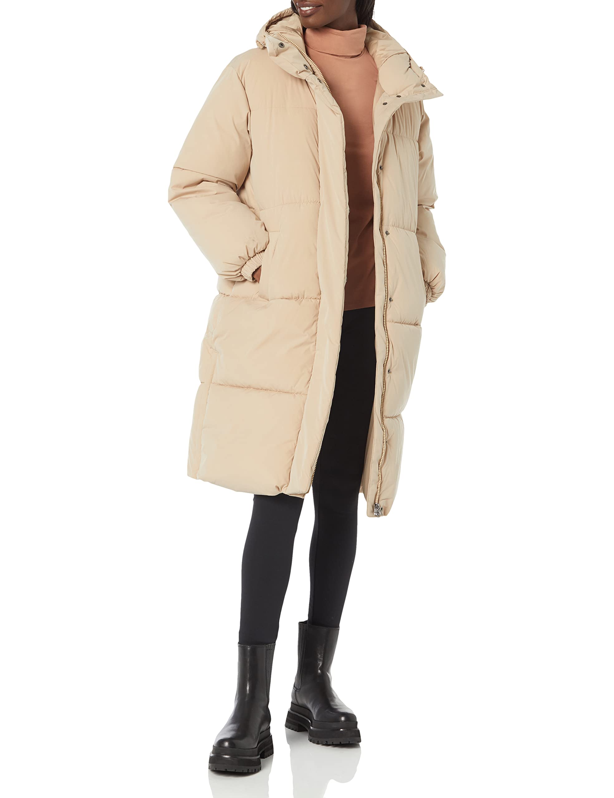 Photo 1 of Amazon Essentials Women's Oversized Long Puffer Jacket (Available in Plus Size) XX-Large Tan