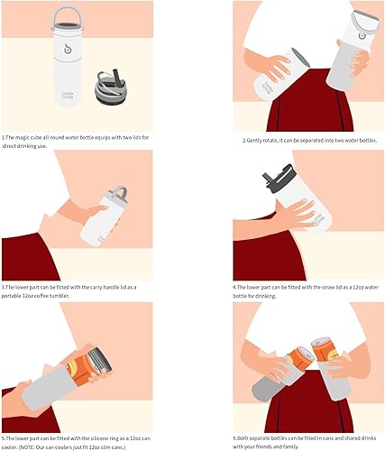 Miniatura 4 de 3IN1 Magic water bottle gray