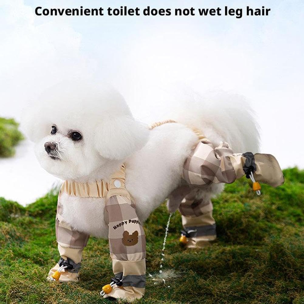 Pantalons anti-saleté pour chiens, bottes de pluie imperméables avec bretelles, pantalons anti-poussière et anti-salissure pour chiens avec bretelles, chaussures antidérapantes pour pattes pour chiens