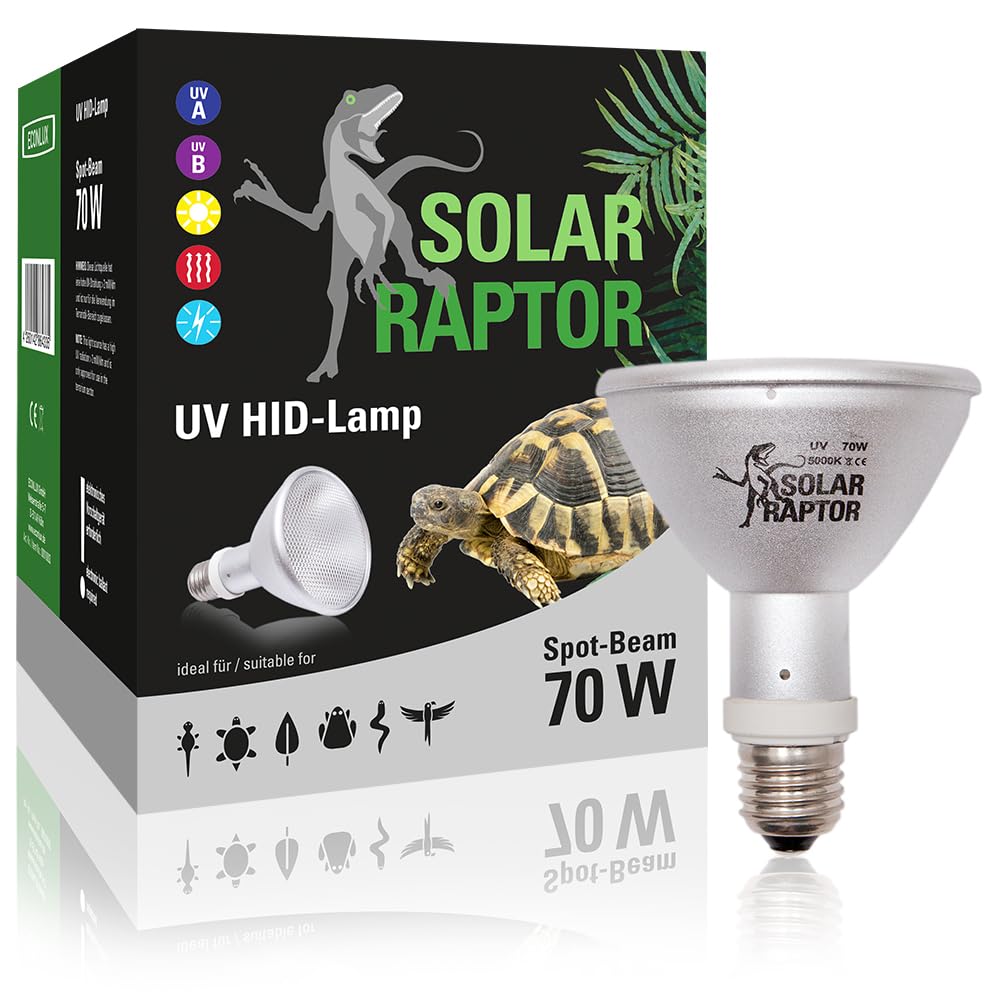 HID UV-Strahler, Metalldampflampe, Wärme & UV-Lampe für Terrarien (70 Watt/Spot)