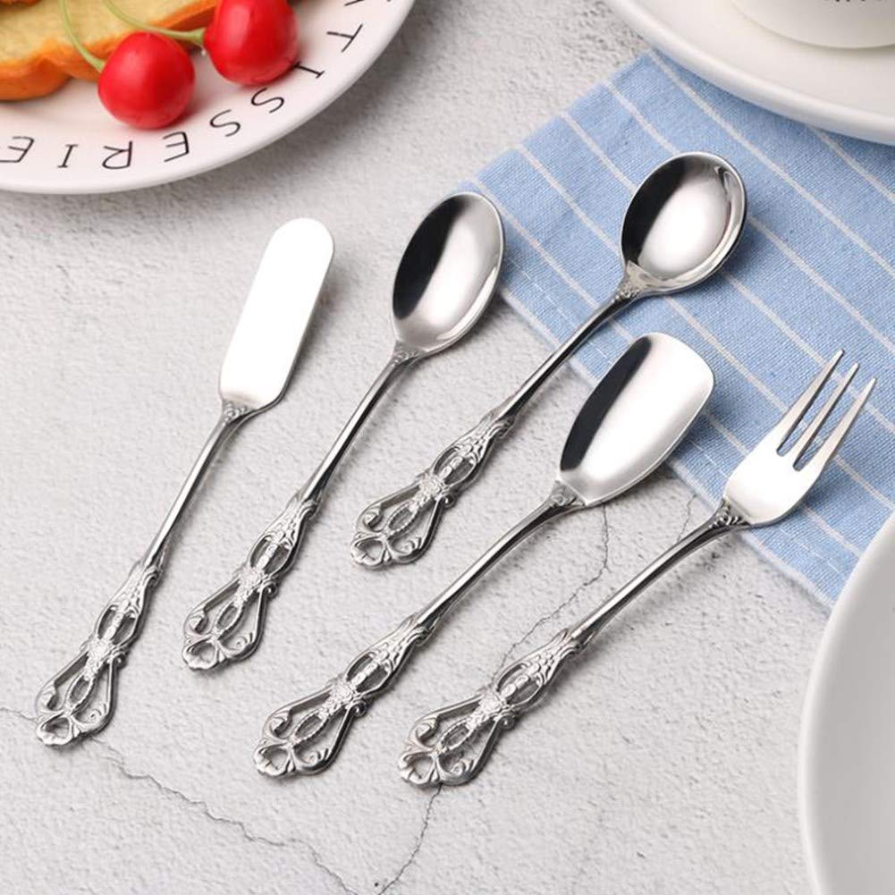 cuberterias cuberterias Completas Acero Inoxidable Vajilla Cubiertos de Cocina Tenedor Cuchara Fiesta Cubiertos Espejo Polaco Cubiertos 6 Persons