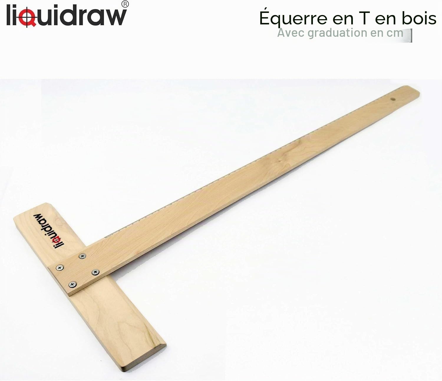 Liquidraw Planche à dessin d'artiste A2, planche à dessin d'art en bois massif réglable à 6 angles avec règle carrée en T de 60 cm, chevalet de table portable pour dessin 25,5" x 18,5"