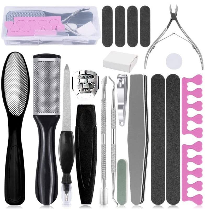 Kit d'outils de pédicure pour éliminer la corne des pieds avec râpe et racloir