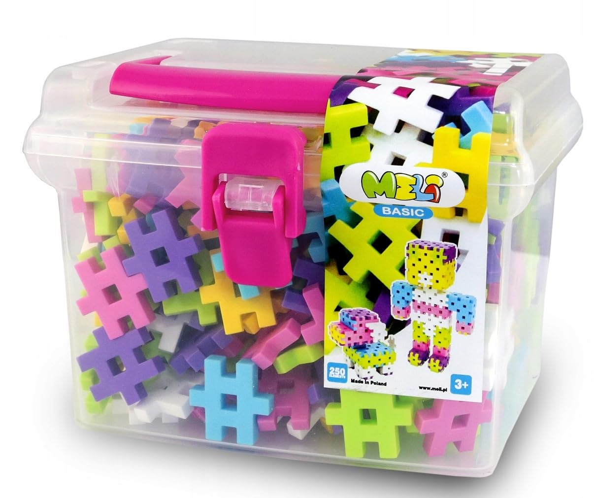 Meli Basic Pink Travel Box 250 Elements Wafers Building Blocks