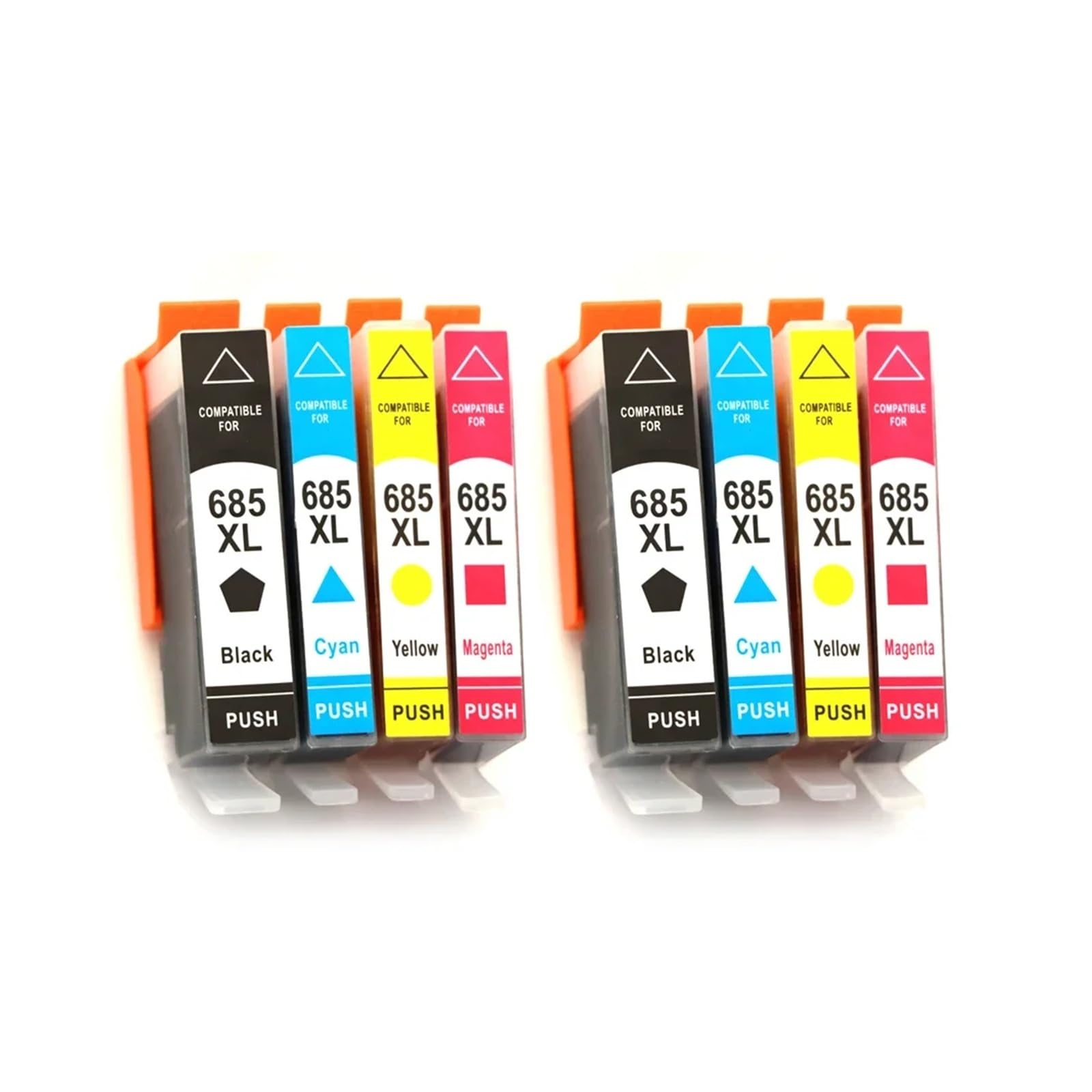 Cartucce d'inchiostro 685XL compatibili for HP DeskJet 3525 5525 4615 | 4625 4525 6520 6525 6625, Capacità XL, Fornitura inchiostro, Materiali di consumo stampante(2set)