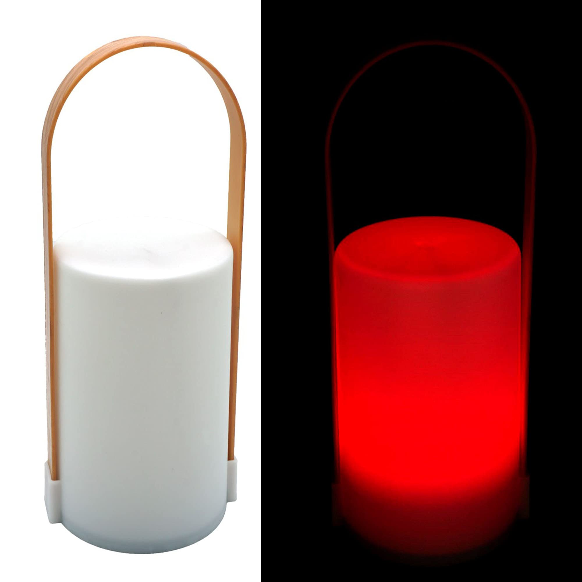 HAC24 4er Set LED Lampe Tischlampe Dekolampe Wohnzimmerlampe Batteriebetrieben Beleuchtung Warmweiß oder Farbwechsel Nachttischlampe