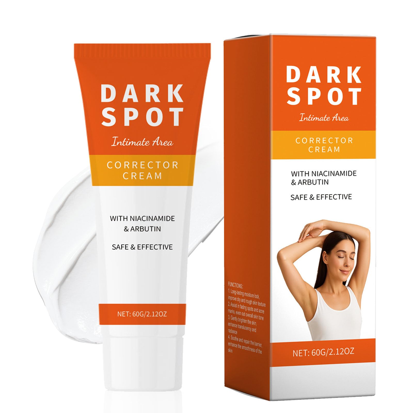 Dark Spot Corrector for Face and Body, Intimate Areas Spot Cream with Niacinamide, Dark Spot Remover for Face