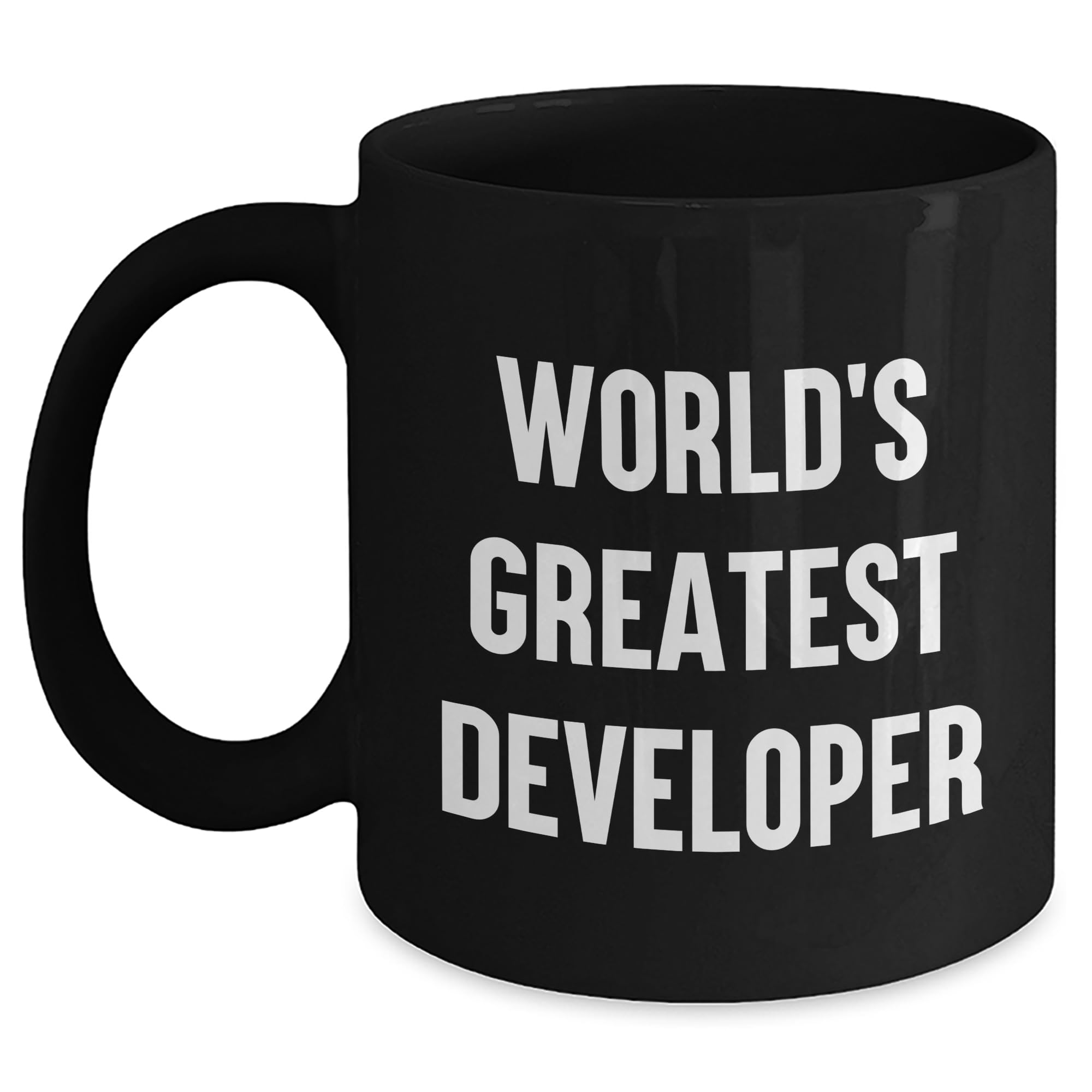 Developer Gifts from Men for World's Greatest Developer Christmas Unique Gifts, Quote Inspired Black Coffee Mug, Funny Developer Mug, Developer Gifts for Him, Developer Gifts for Christmas