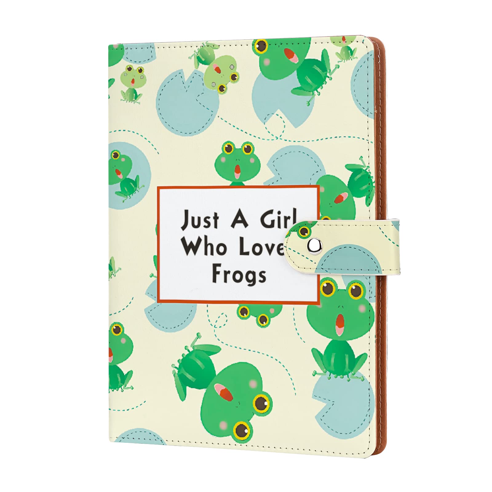 Photo 1 of Funny Frog Lover Gift Frog Leather Clipboard Portfolio Just A Girl Who Loves Frogs Portfolio Folder A5 Size Animal Lover Gifts for Women Girls (Loves Frogs Portfolio)