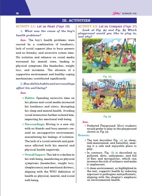 Image of Golden Science Study Material Based on NEW NCERT Curiosity For Class 8 | For CBSE 2027 Exams | Activities with Answers | Solved NCERT Intext Questions | Solved Curiosity Alive Exercises | Mind Map | Sample Question Papers | Exam Oriented Questions | Objective Type Question Bank | MCQs