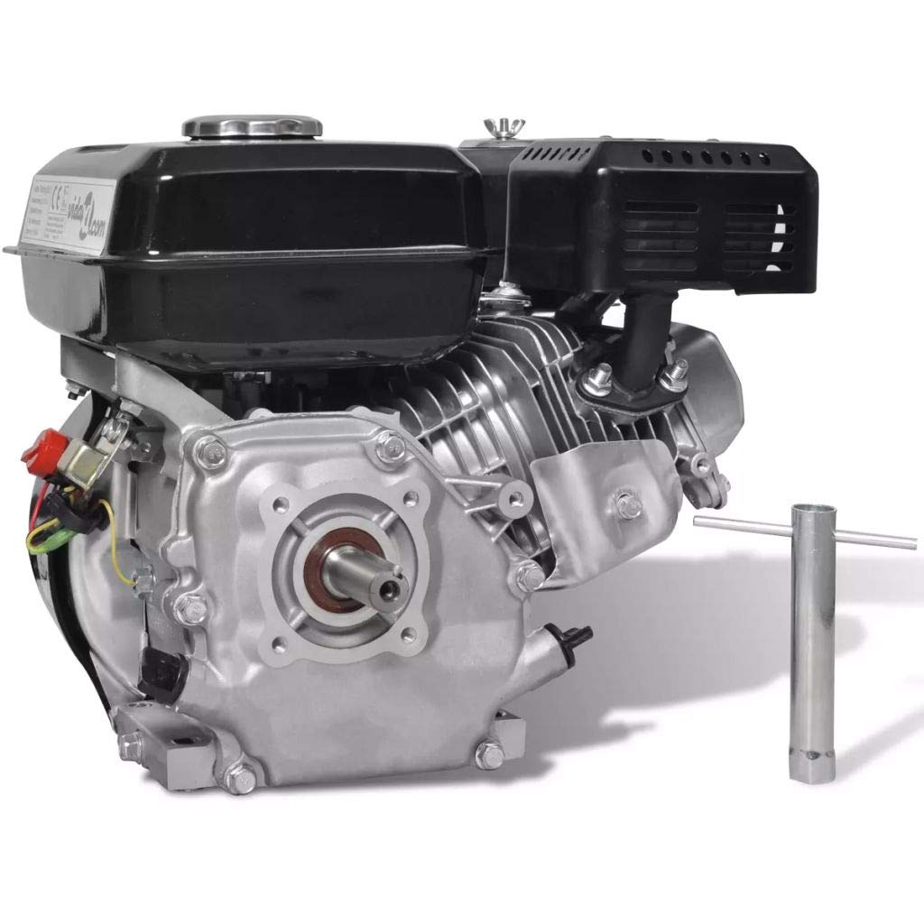 Festnight 4,8 kW Benzinmotor 6,5 HP 196 cc Ersatzteile Austauschmotor 3600 U/min 3,7 L Schwarz