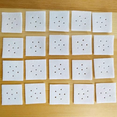 Miniatura 9 de Almohadillas de repuesto de 50 piezas para difusor de aceite esencial portátil con buena absorción con 4 agujeros, insertos sin perfume para difusor