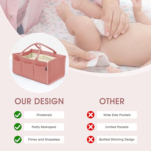 Miniatura 4 de Skycase Organizador grande de pañales, organizadores de bebé y almacenamiento para artículos esenciales para recién nacidos, cesta de almacenamiento
