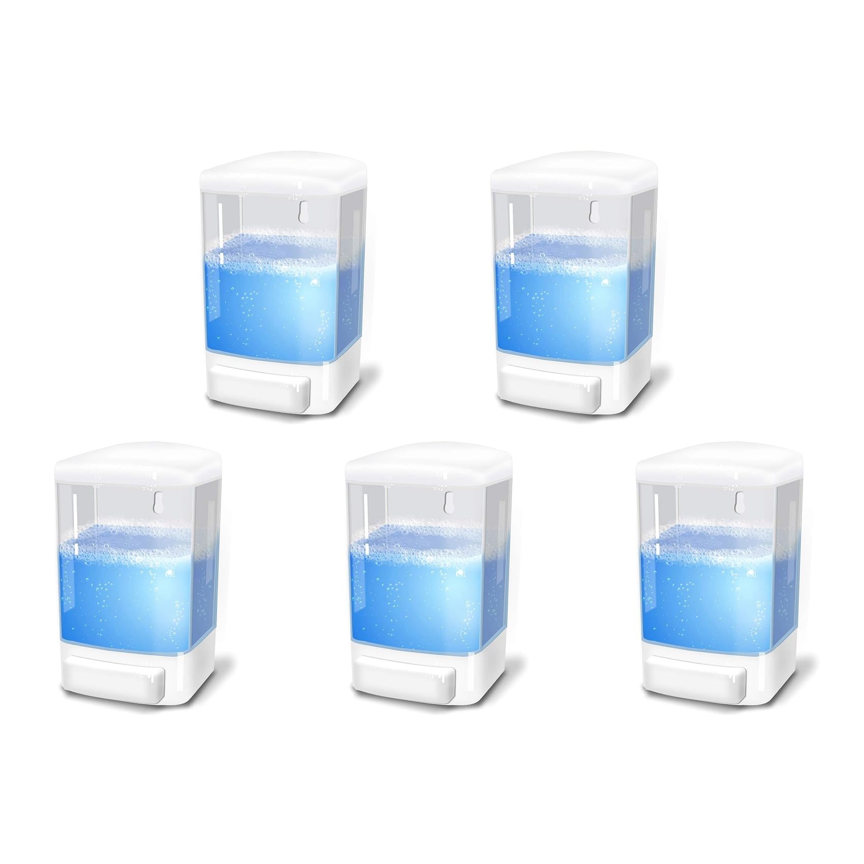 Hndhbfgrt 5X Manual Soap Dispenser 33.8Oz/1000Ml Wall Mount Soap Dispenser Bathroom Commercial Soap Dispenser