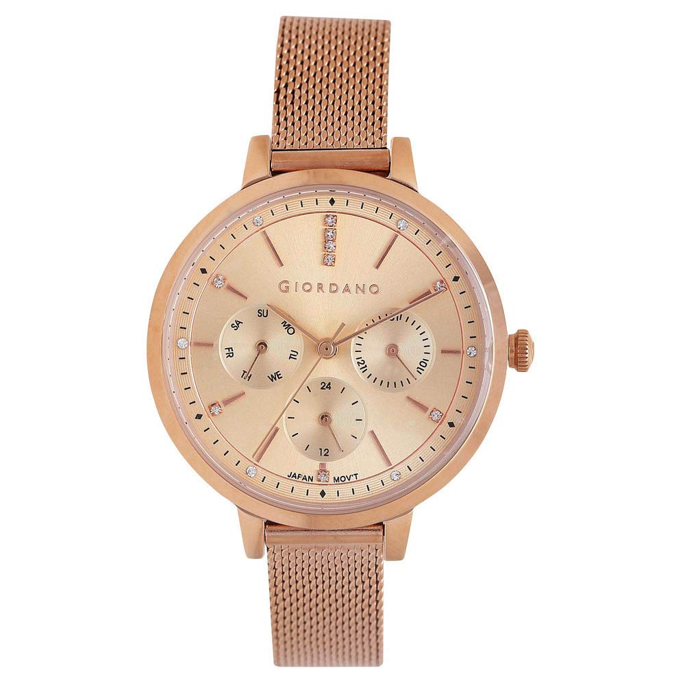 Giordano Womens Metallic Multi-Function Watch - GD-2047-33 (Gold_Free Size) (B083967H82) Amazon Price History, Amazon Price Tracker